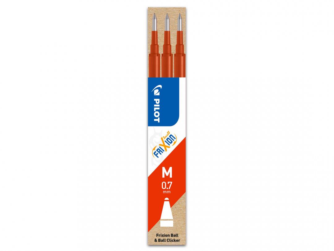 Wkład do pióra kulkowego Frixion Ball 0,7 mm. czerwony (3 szt.) Pilot